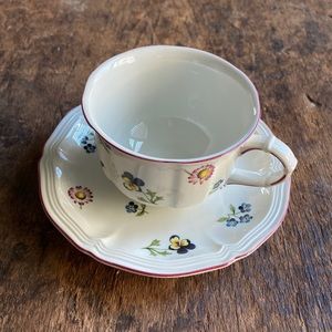 Vintage floral tea cup and saucer
